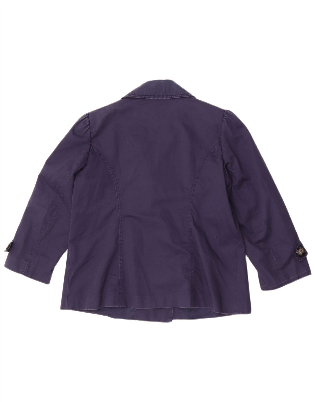 Marks & Spencer Womens Short Trench Coat UK 14 Medium Navy Blue