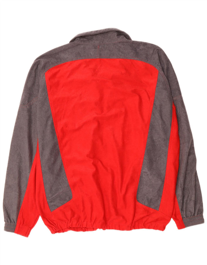 MC Kee's Mens Tracksuit Top Jacket XL Red Colourblock Polyester