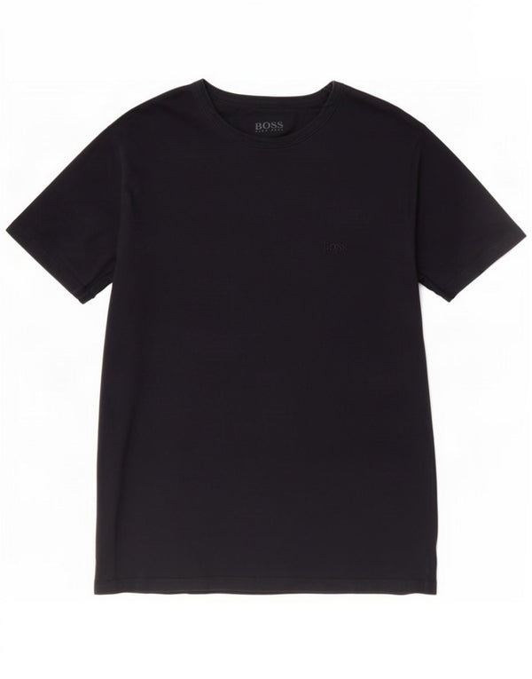 Hugo Boss Mens T-Shirt Top Large Navy Blue Cotton