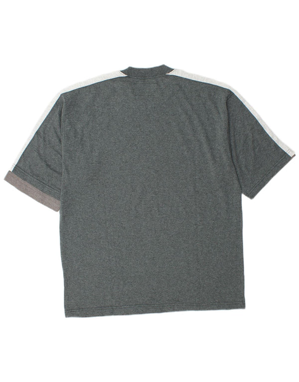 Diadora Mens Graphic Crew Neck Jumper Sweater Medium Grey Colourblock