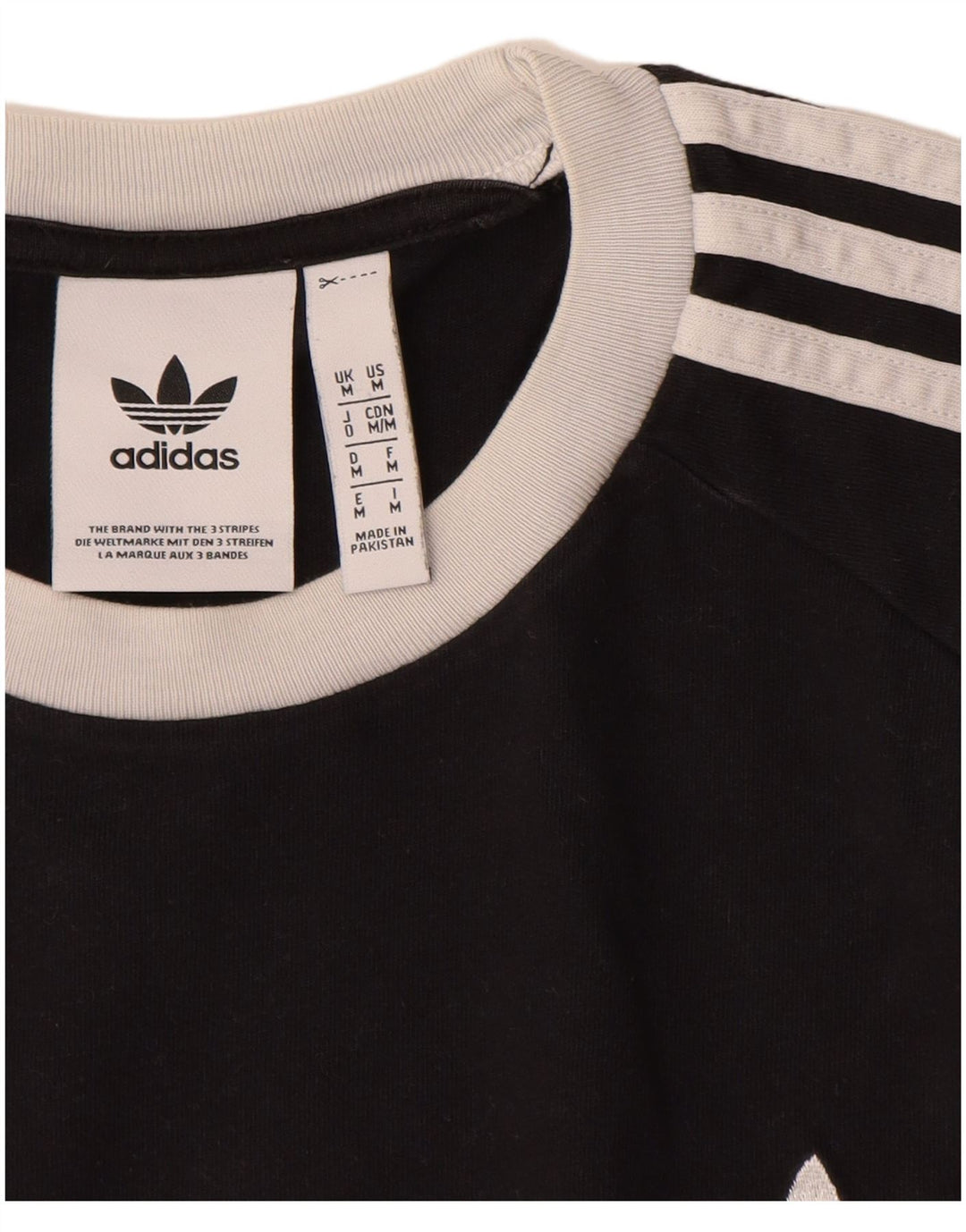 ADIDAS Mens T-Shirt Top Medium Black Cotton