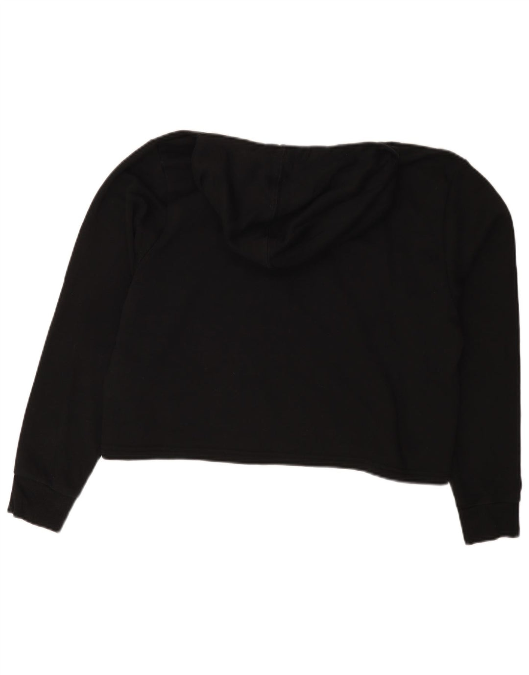 PUMA Womens Oversized Crop Hoodie Jumper UK 14 Medium Black Colourblock