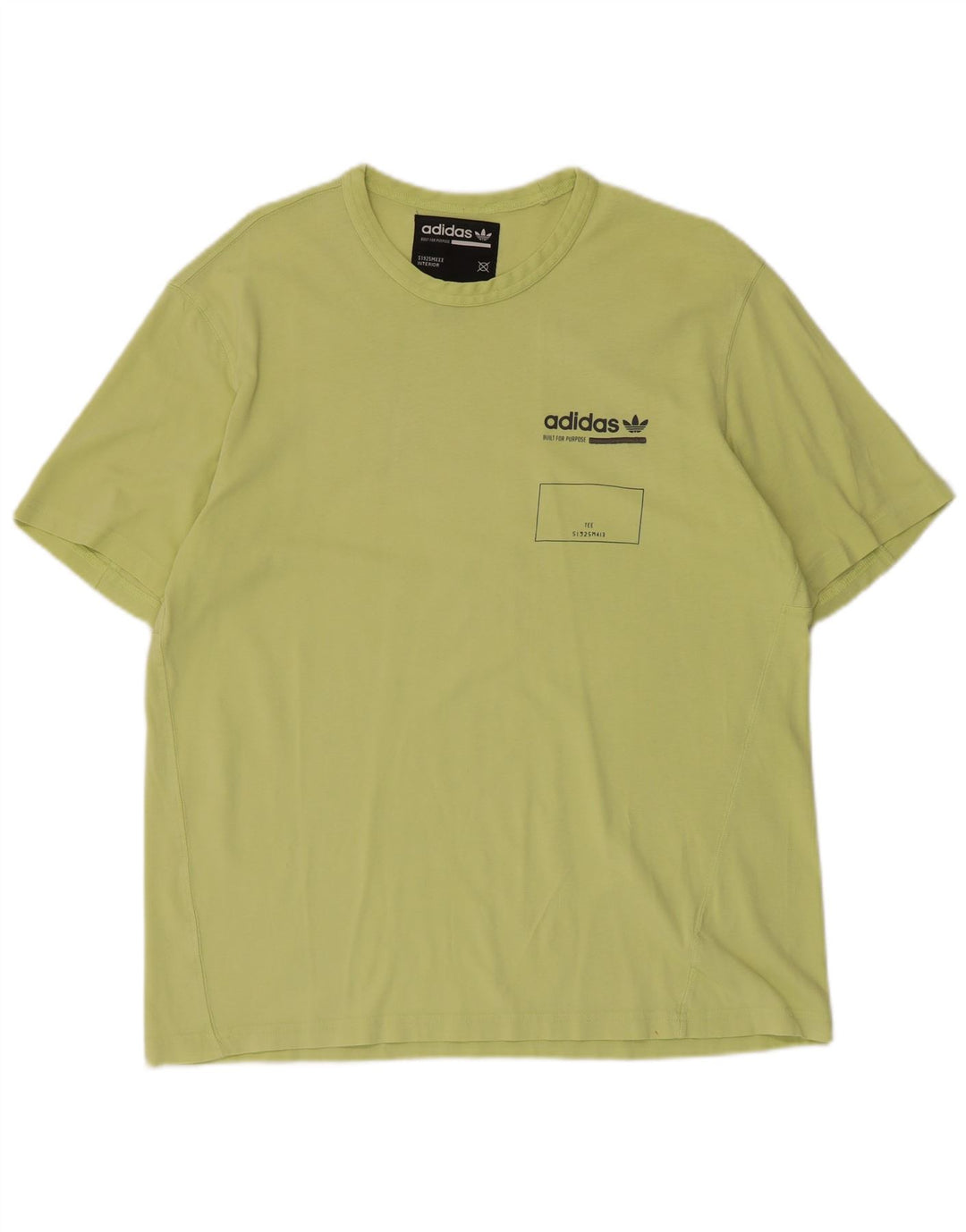 Adidas Mens T-Shirt Top Medium Green Cotton