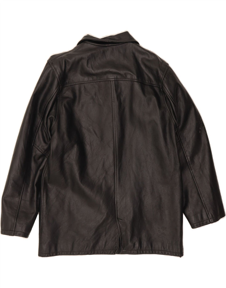 BAYSIDE Womens Leather Jacket UK 16 Large Black Leather Vintage Bayside and Second-Hand Bayside from Messina Hembry 