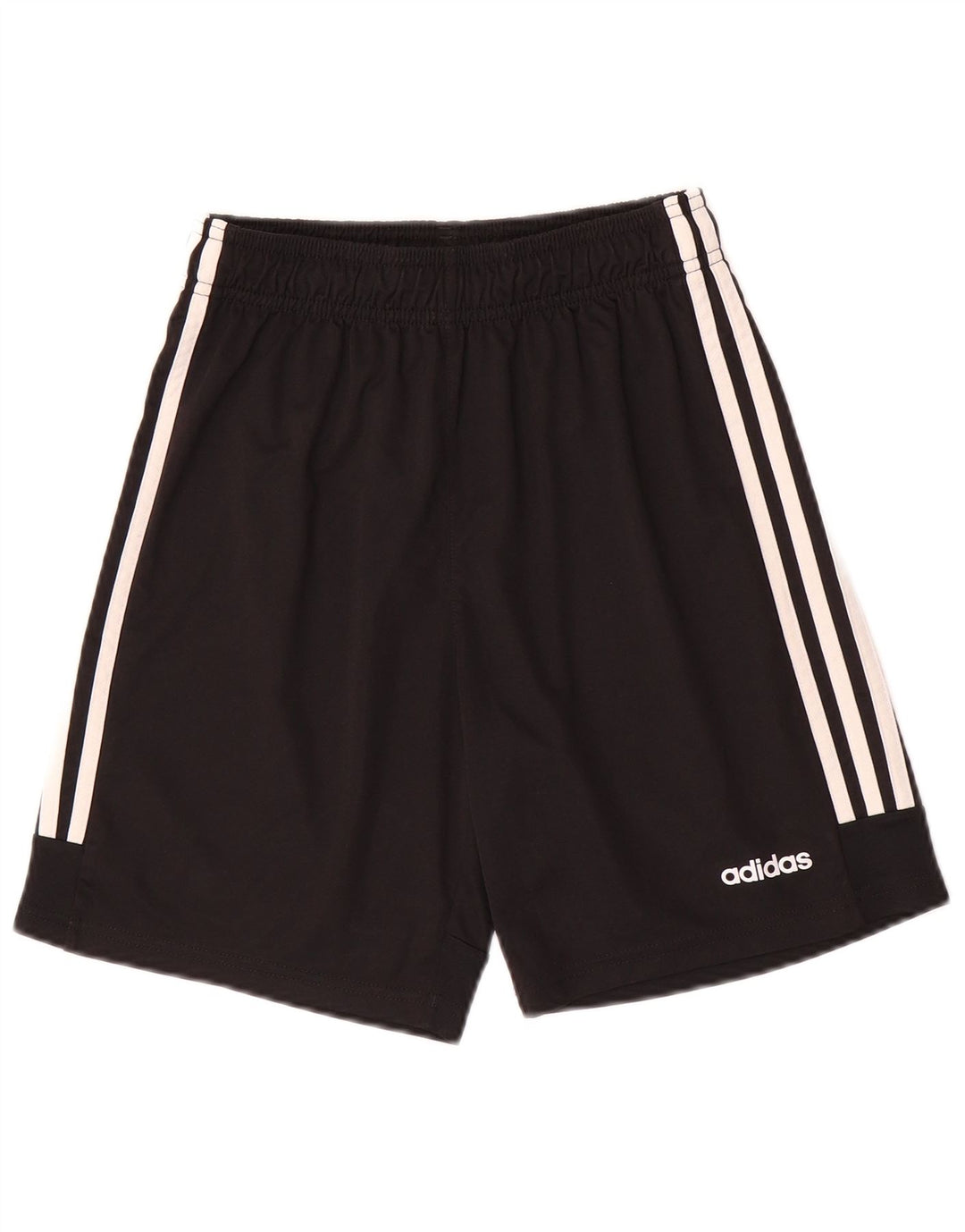 ADIDAS Boys Sport Shorts 13-14 Years Black Polyester