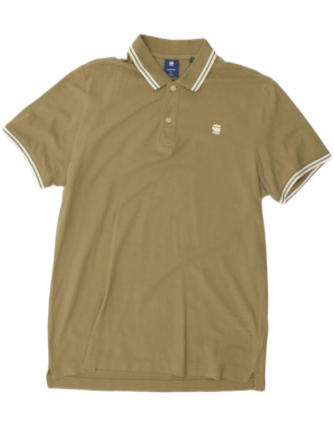 G-Star Mens Polo Shirt Large Khaki