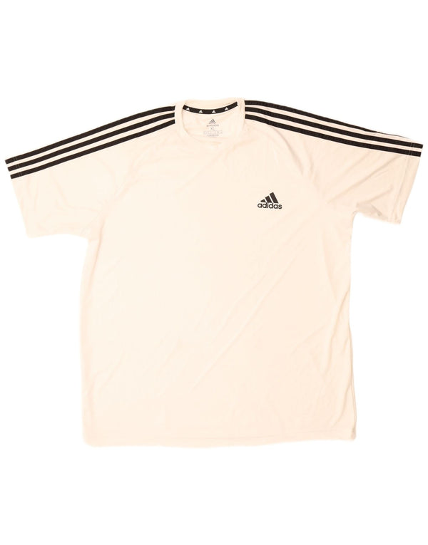 Adidas Mens Aeroready T-Shirt Top XL White