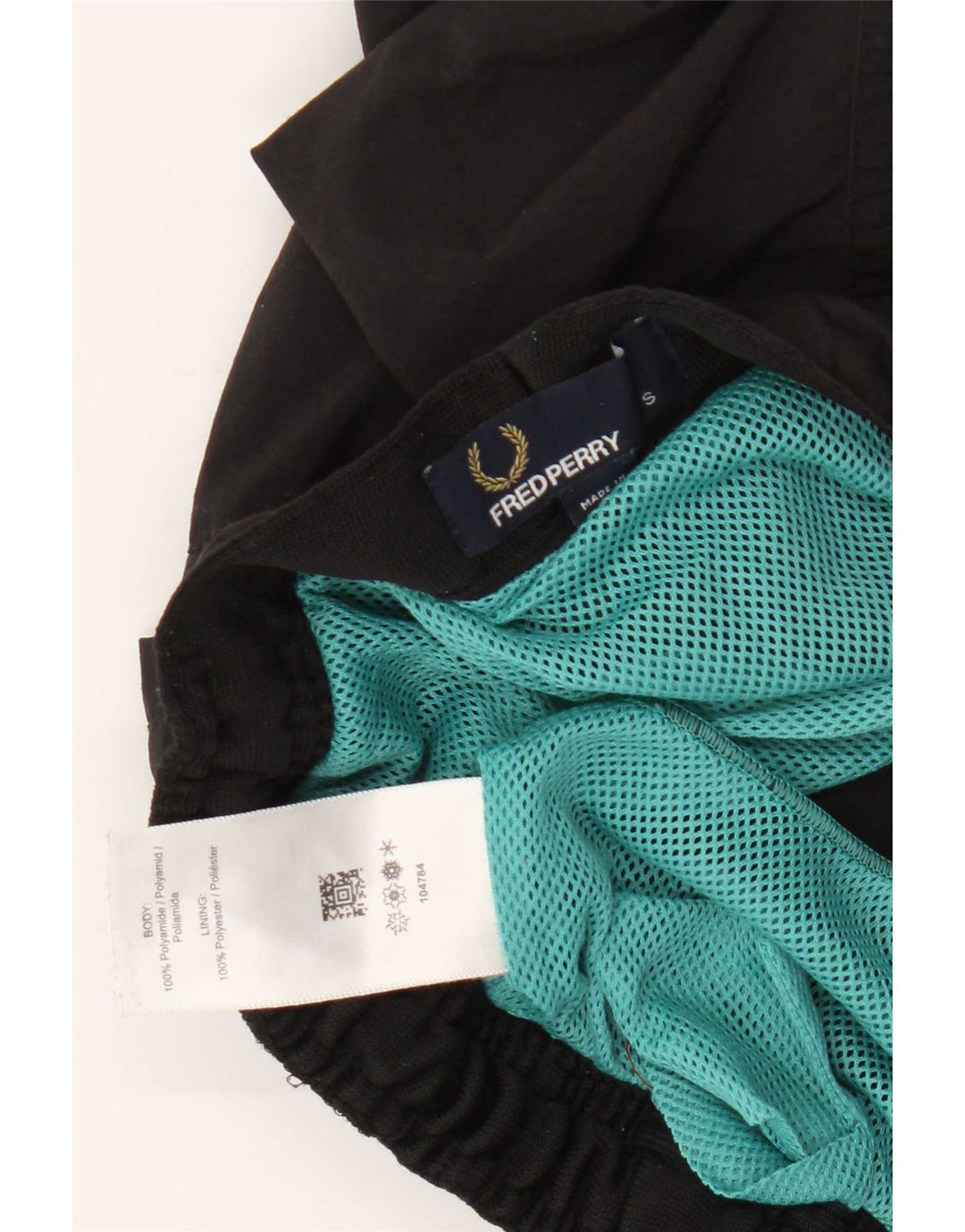 Fred Perry Mens Swimming Shorts Small Black Polyamide