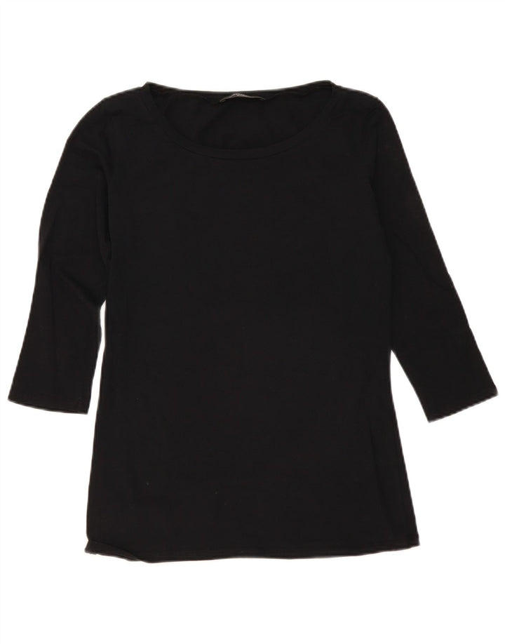 Max Mara Womens Weekend Top 3/4 Sleeve UK 12 Medium Black