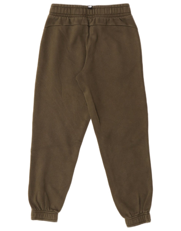 Puma Boys Tracksuit Trousers Joggers 11-12 Years  Khaki Cotton