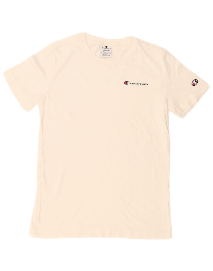 Champion Womens T-Shirt Top UK 12 Medium White