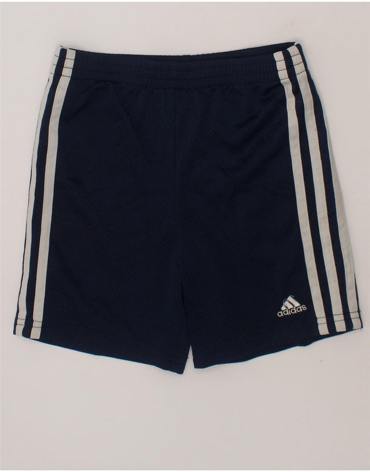 ADIDAS Boys Sport Shorts 3-4 Years  Navy Blue Polyester Vintage Adidas and Second-Hand Adidas from Messina Hembry 
