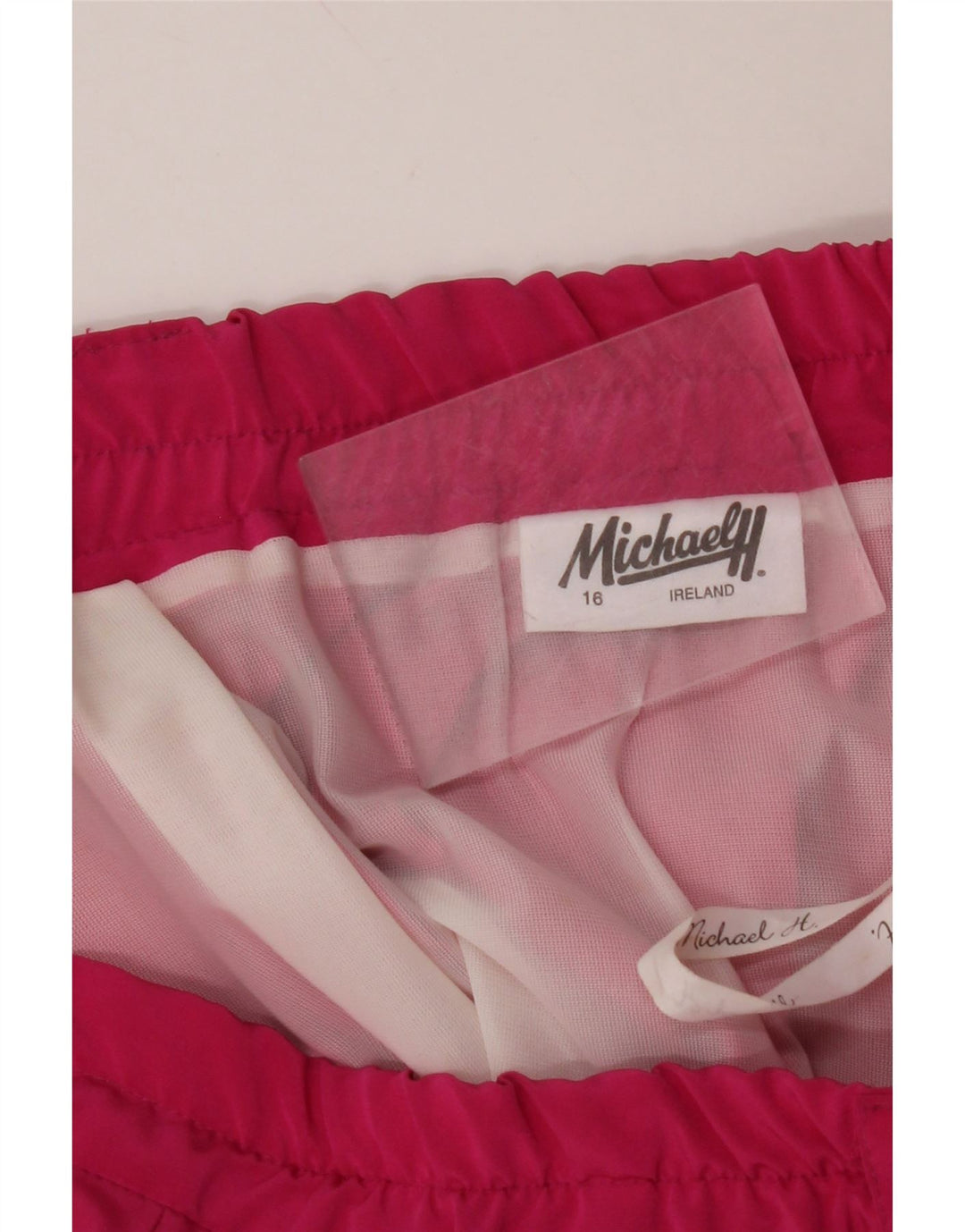 MICHAEL H. Womens Pleated Skirt UK 16 Large W32  Pink Polyester