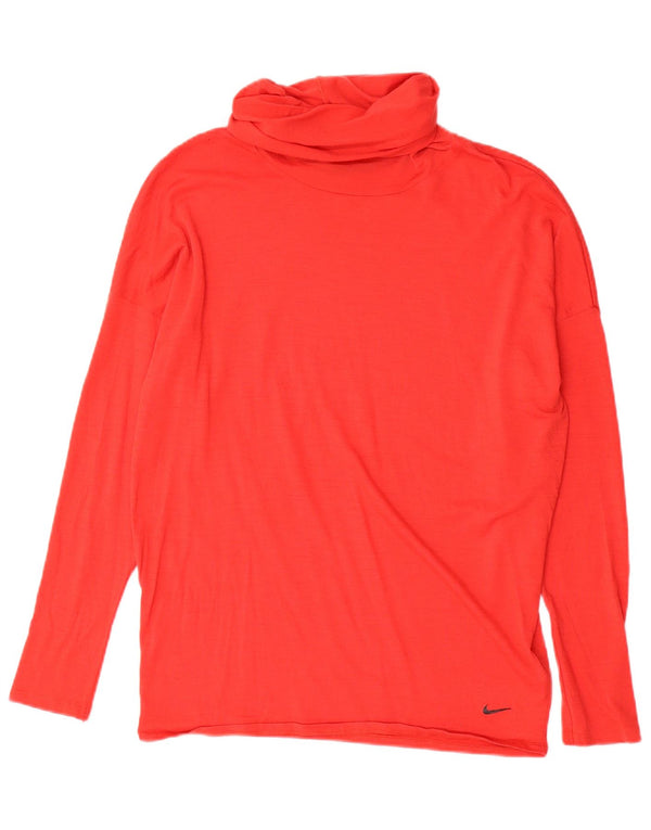 Nike Mens Dri Fit Top Long Sleeve Medium Red Wool