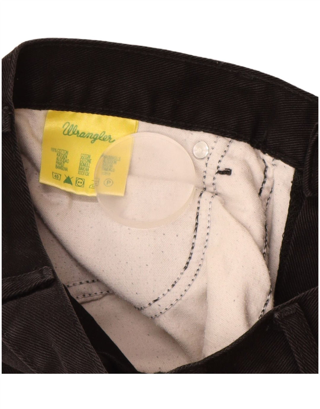 WRANGLER Mens Texas Straight Jeans W34 L32 Black Cotton