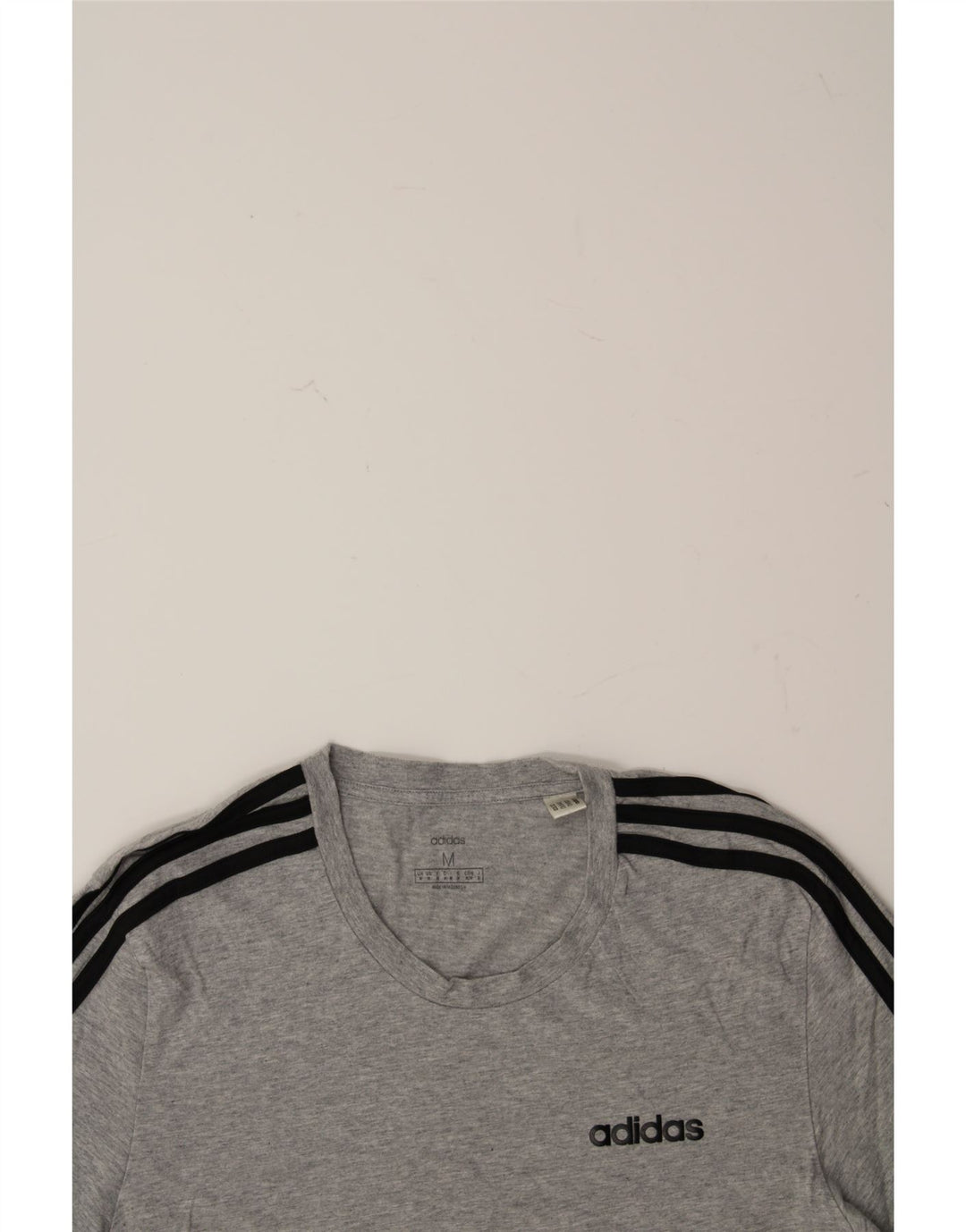 ADIDAS Mens Graphic T-Shirt Top Medium Grey Cotton Vintage Adidas and Second-Hand Adidas from Messina Hembry 