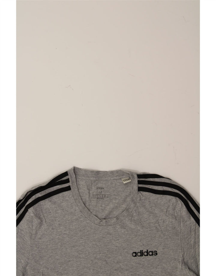 ADIDAS Mens Graphic T-Shirt Top Medium Grey Cotton Vintage Adidas and Second-Hand Adidas from Messina Hembry 