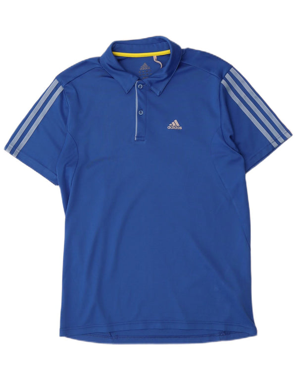 Adidas Mens Climalite Polo Shirt Small Blue Polyester