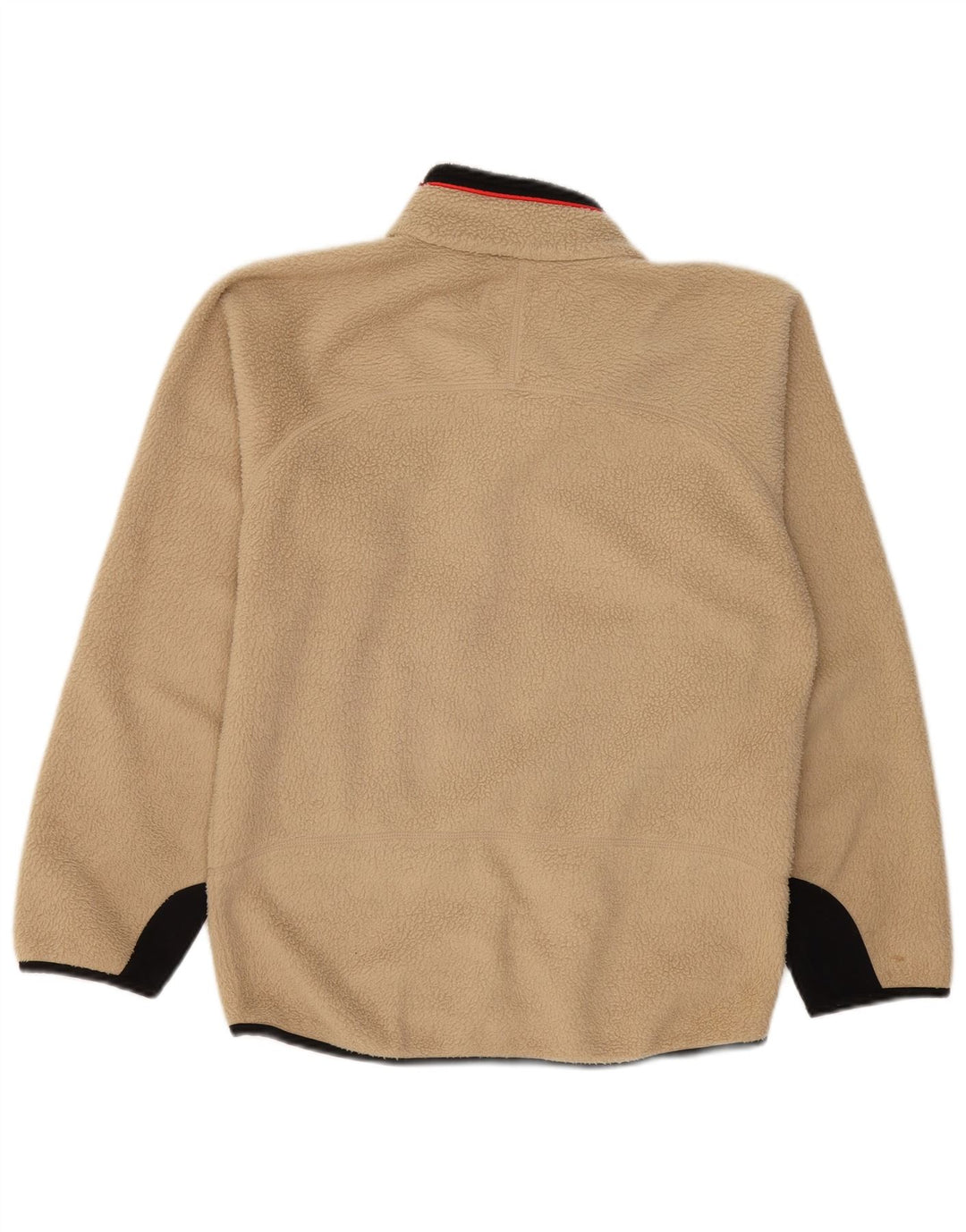 FILA Mens Fleece Jacket UK 36 Small Beige Colourblock Polyester