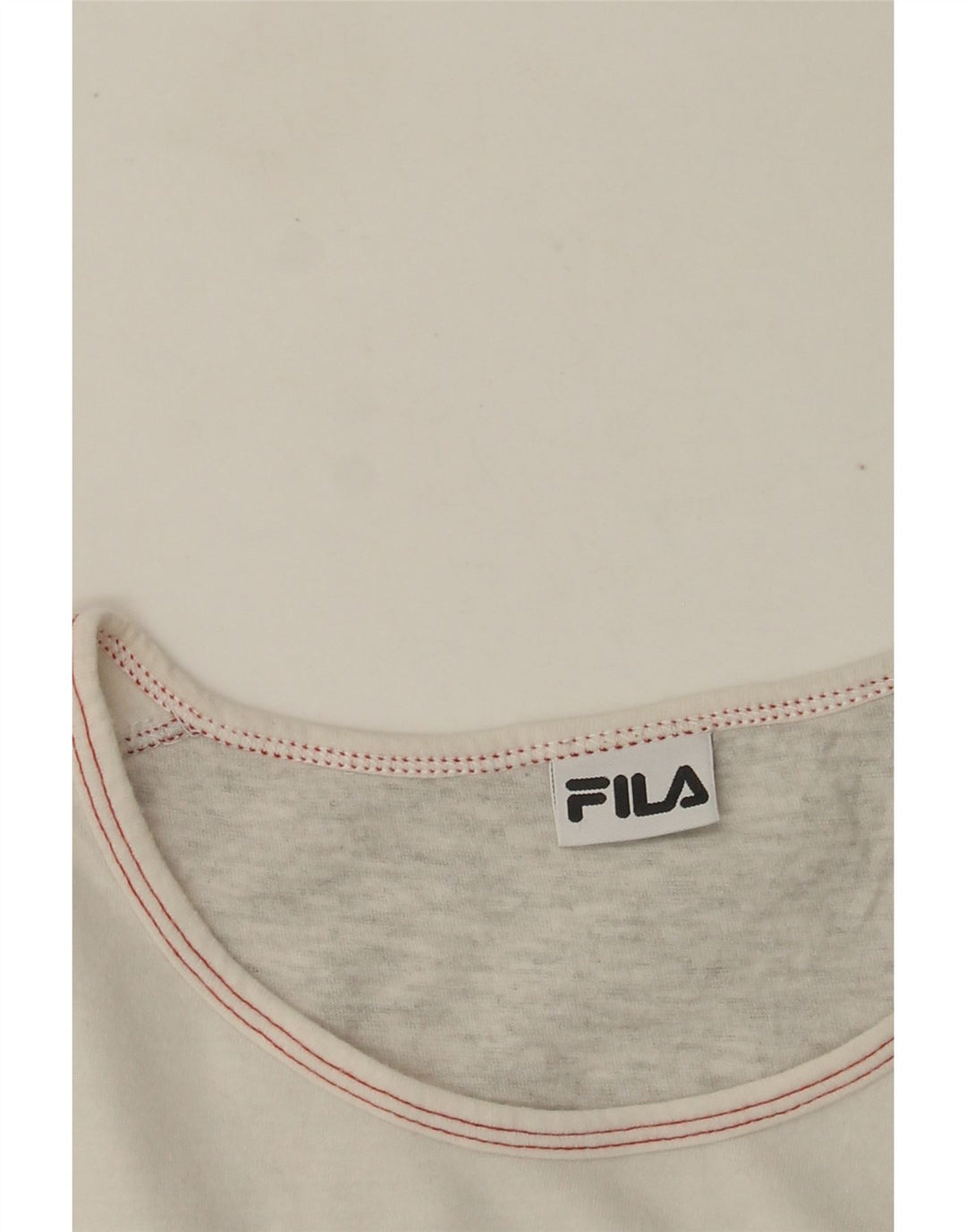 FILA Womens Graphic Top Long Sleeve UK 12 Medium Grey Flecked