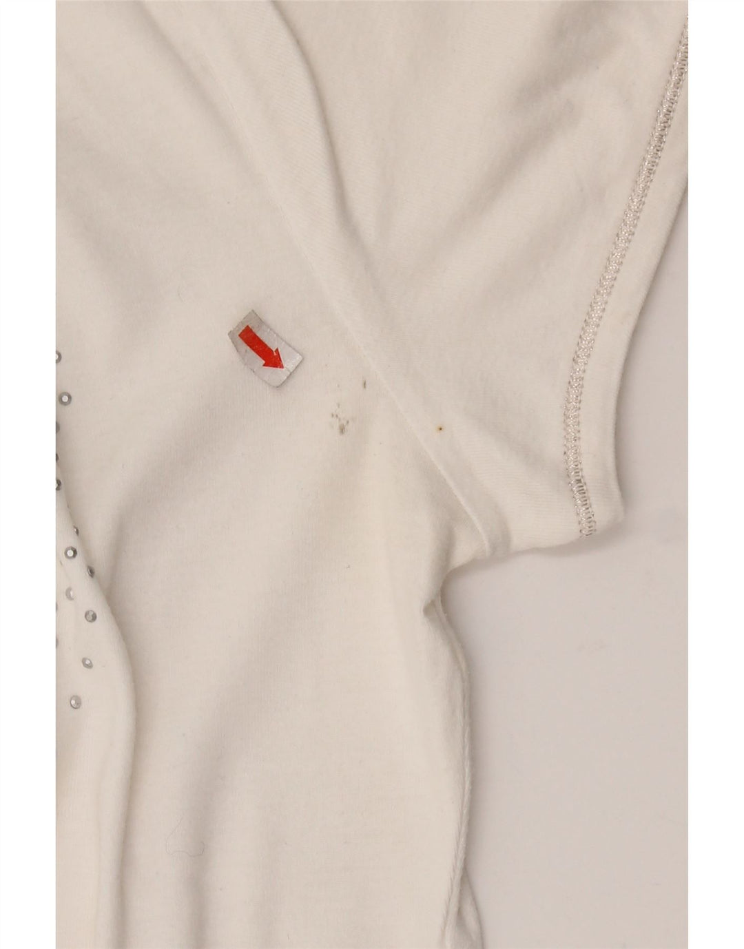 GAS Womens Graphic Polo Shirt UK 18 XL White Cotton