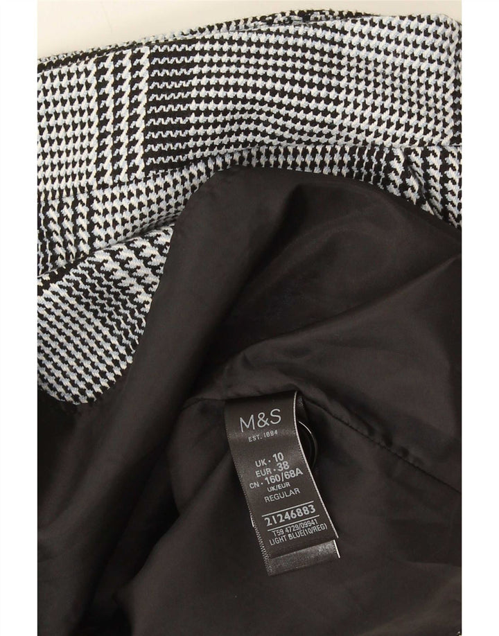 Marks & Spencer Womens Mini Skirt UK 10 Small W28 Blue Houndstooth