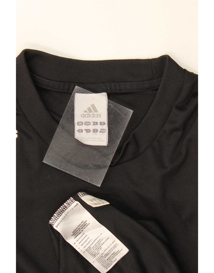 Adidas Mens Climalite T-Shirt Top Large Black Polyester