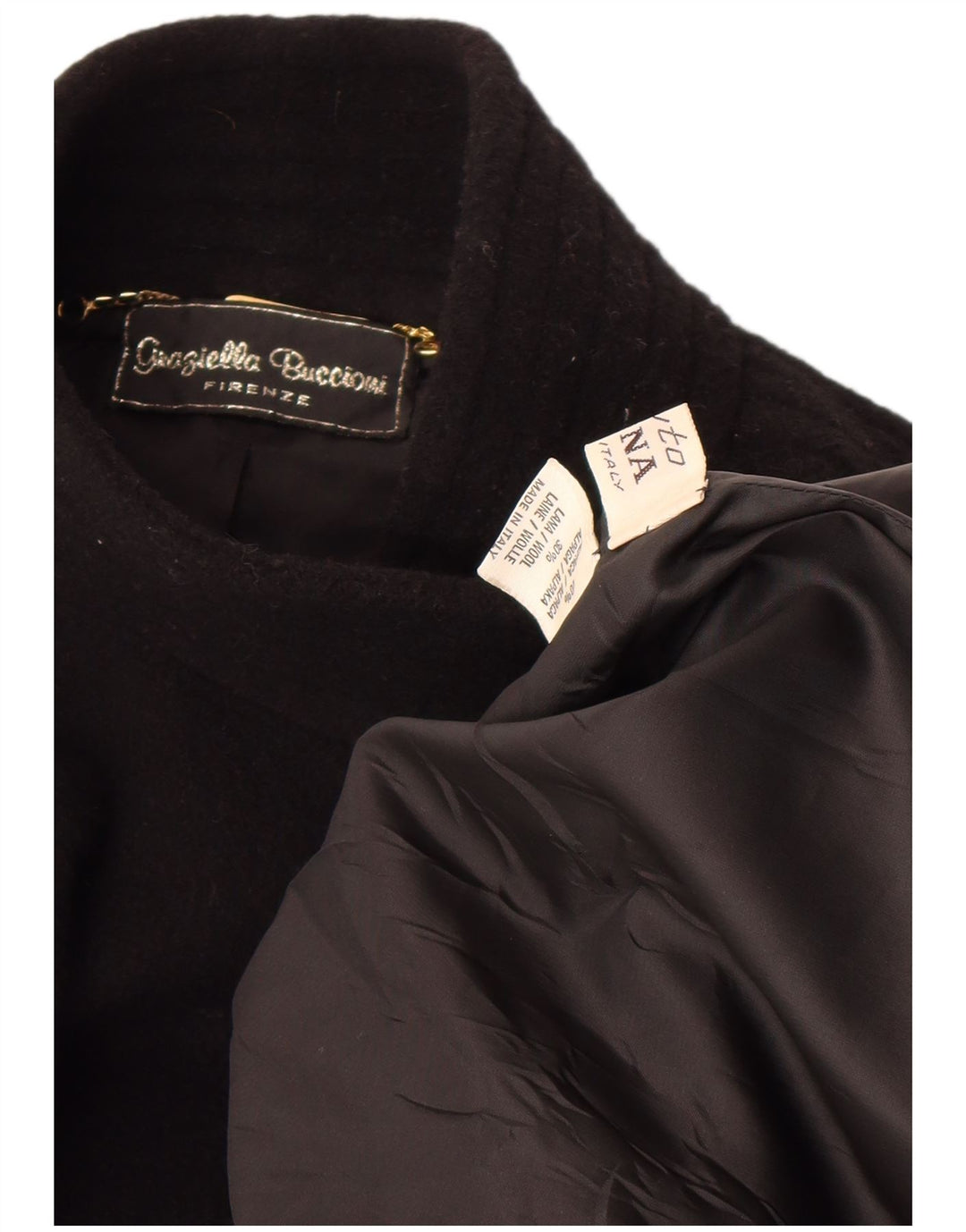 Vintage Womens Oversized Overcoat UK 18 XL Black Alpaca Wool