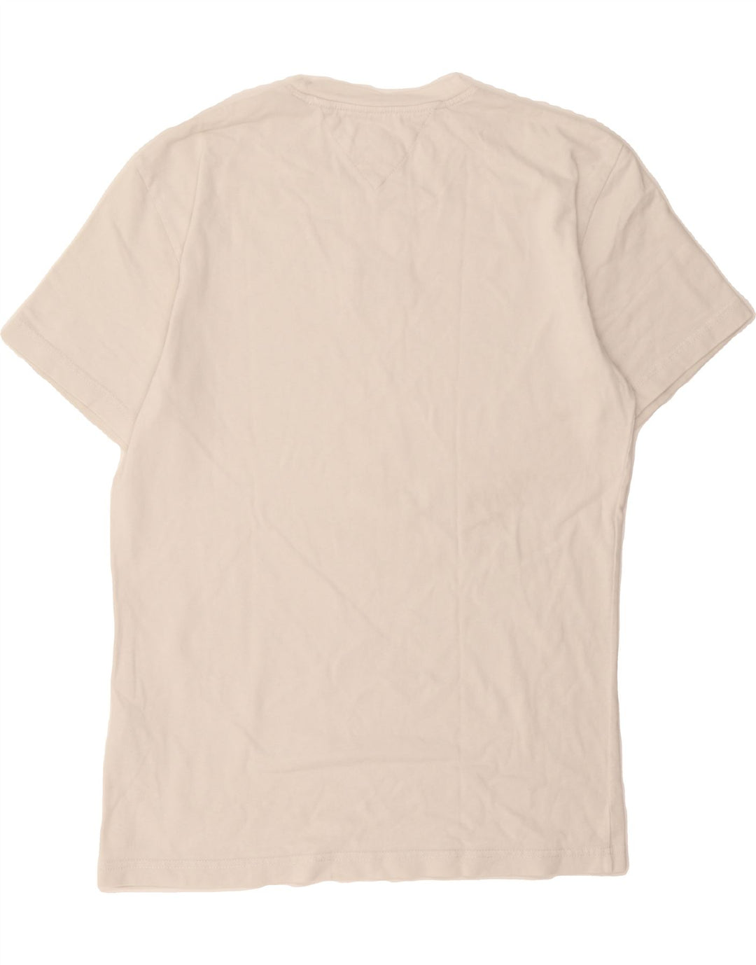 TOMMY HILFIGER Mens T-Shirt Top Medium Off White Cotton Vintage Tommy Hilfiger and Second-Hand Tommy Hilfiger from Messina Hembry 