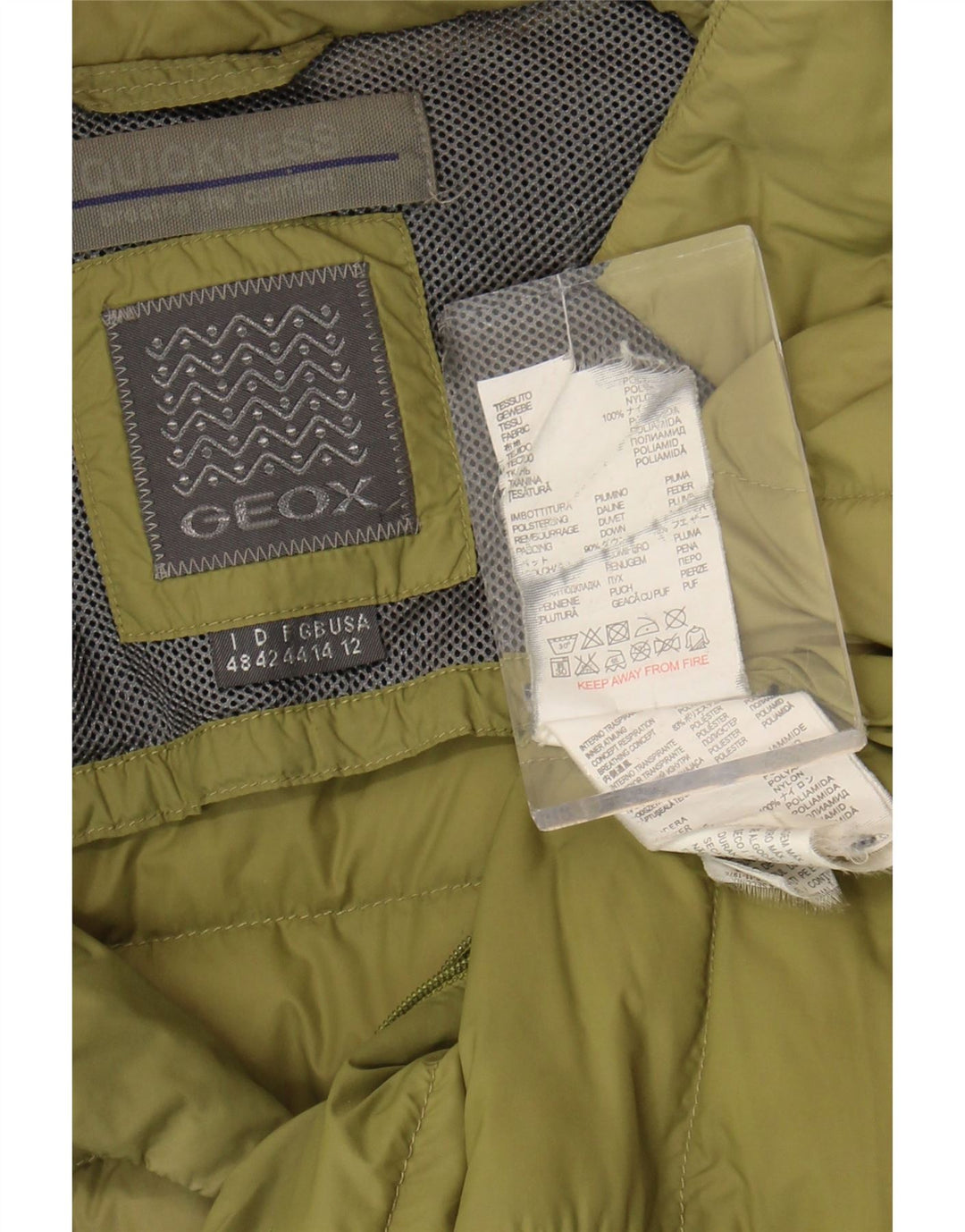 Geox Womens Padded Jacket UK 14 Large  Green Polyamide