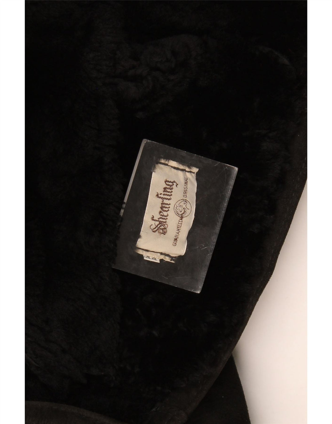 Vintage Womens Oversized Shearling Jacket IT 44 Medium Black Shearling
