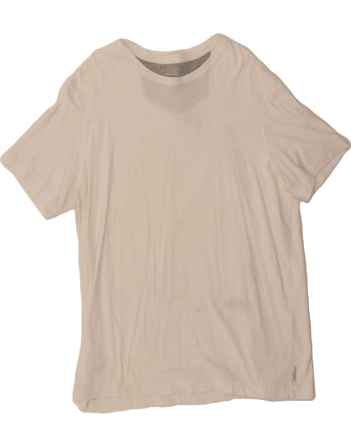 EDDIE BAUER Mens T-Shirt Top XL White Cotton Vintage Eddie Bauer and Second-Hand Eddie Bauer from Messina Hembry 