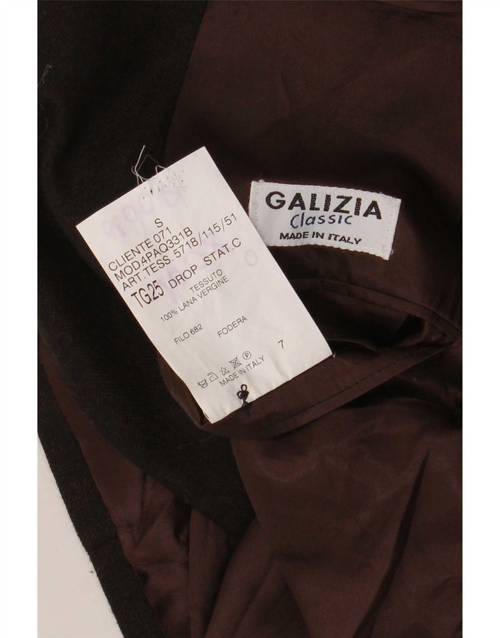 Vintage Mens 3 Button Blazer Jacket UK 38 Medium Brown Virgin Wool