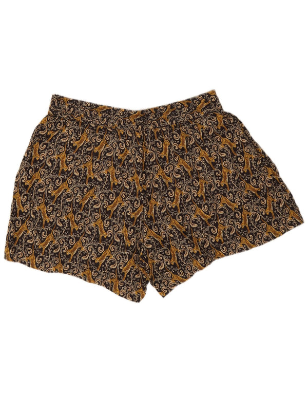 Fat Face Womens Graphic Casual Shorts UK 16 Large W33 Brown Paisley
