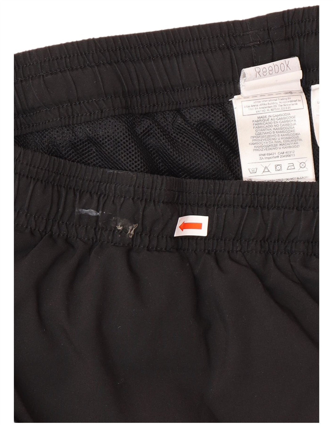 REEBOK Mens Tracksuit Trousers XL Black Polyester
