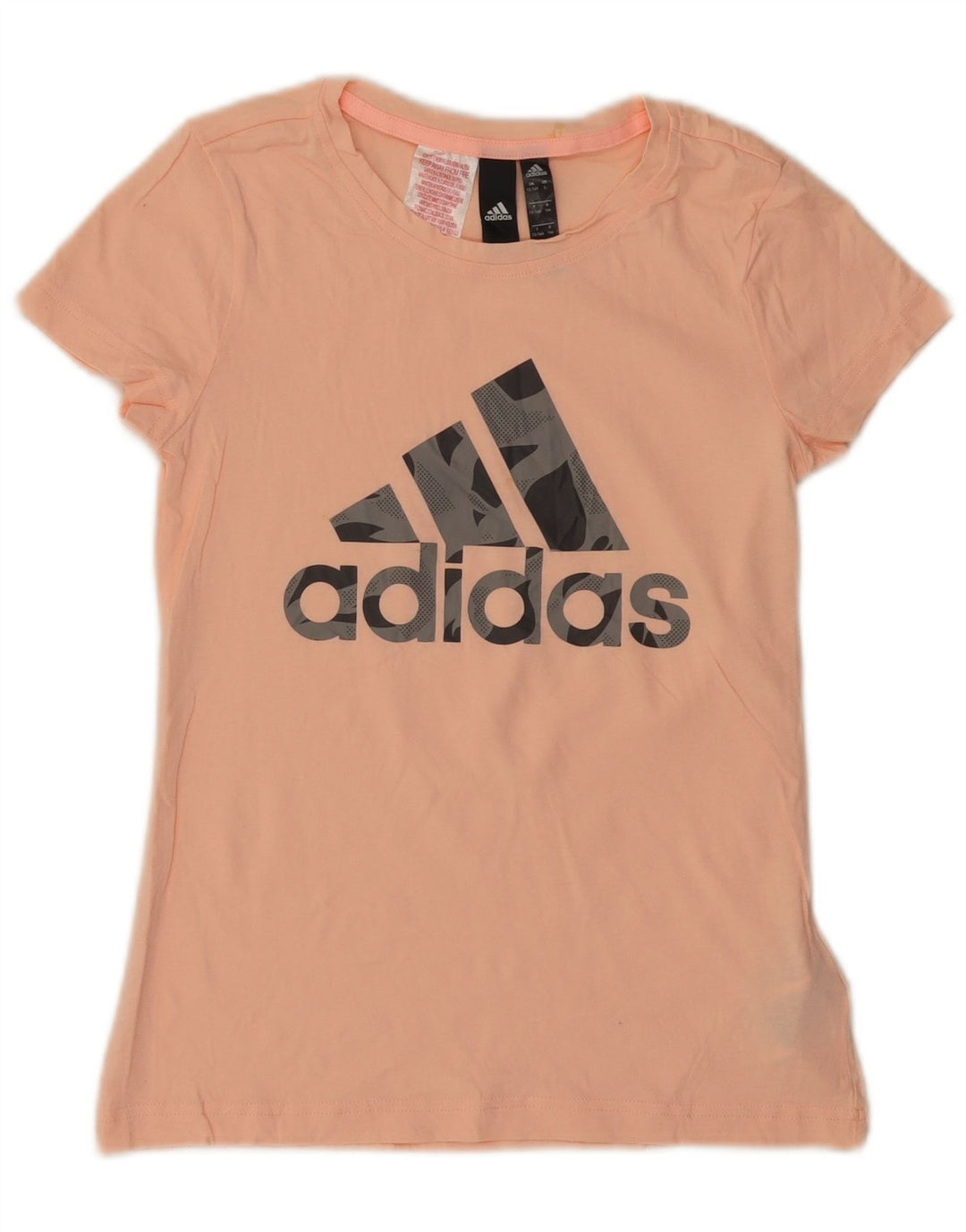ADIDAS Girls Graphic T-Shirt Top 13-14 Years Pink Cotton
