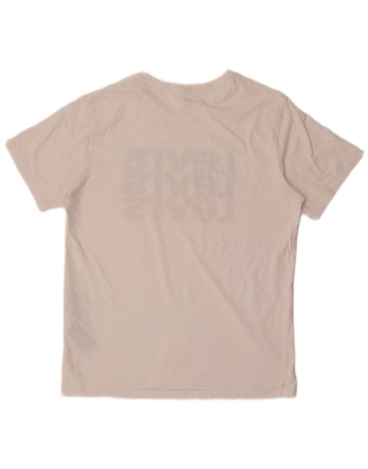 LEVI'S Mens Graphic T-Shirt Top Medium White Cotton