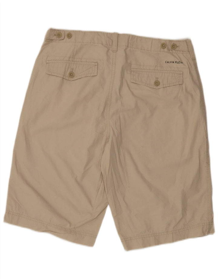 CALVIN KLEIN Mens Chino Shorts W32 Medium  Beige Cotton