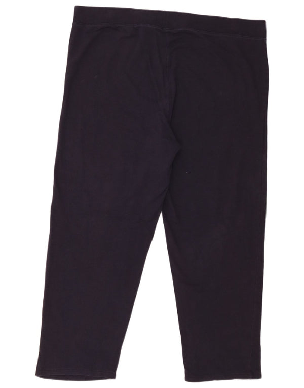 Marks & Spencer Womens Leggings UK 22 3XL Navy Blue Cotton