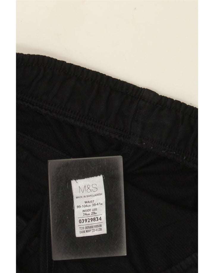 Marks & Spencer Mens Tracksuit Trousers XL  Black Cotton