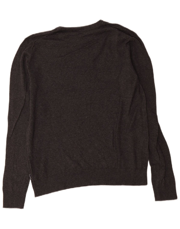 Jack & Jones Mens Crew Neck Jumper Sweater Medium Grey Cotton