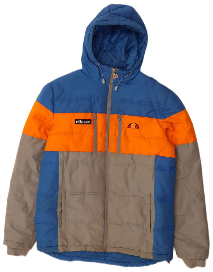Ellesse Mens Graphic Padded Jacket UK 38 Medium Multicoloured Colourblock