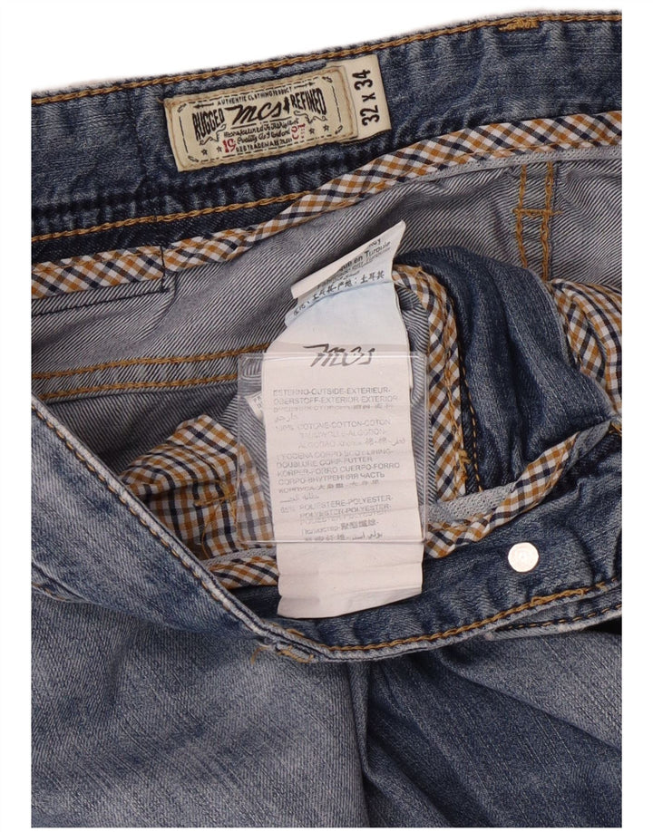 Marlboro Classics Mens Regular Fit Tapered Jeans W32 L34 Blue Cotton