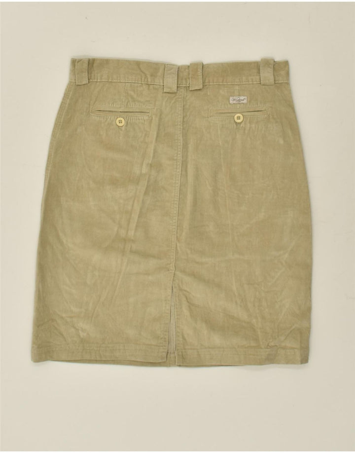 WOOLRICH Womens Corduroy Skirt W30 Medium  Beige Cotton | Vintage Woolrich | Thrift | Second-Hand Woolrich | Used Clothing | Messina Hembry 