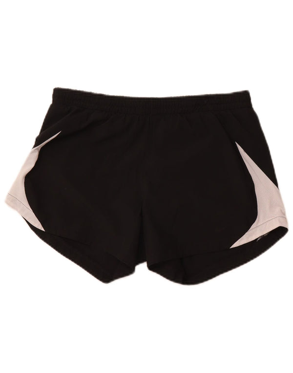 Nike Womens Sport Shorts UK 10 Small  Black Colourblock