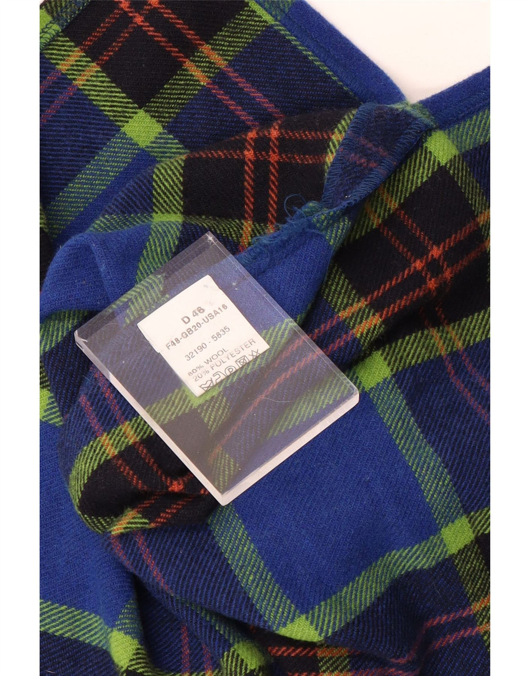 VINTAGE Womens Flannel Shirt UK 20 2XL  Blue Check Wool