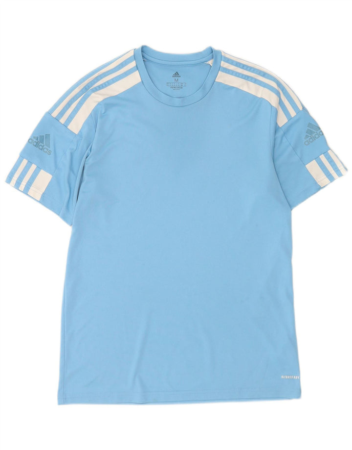 Adidas Mens Aeroready T-Shirt Top Medium Blue Colourblock Polyester