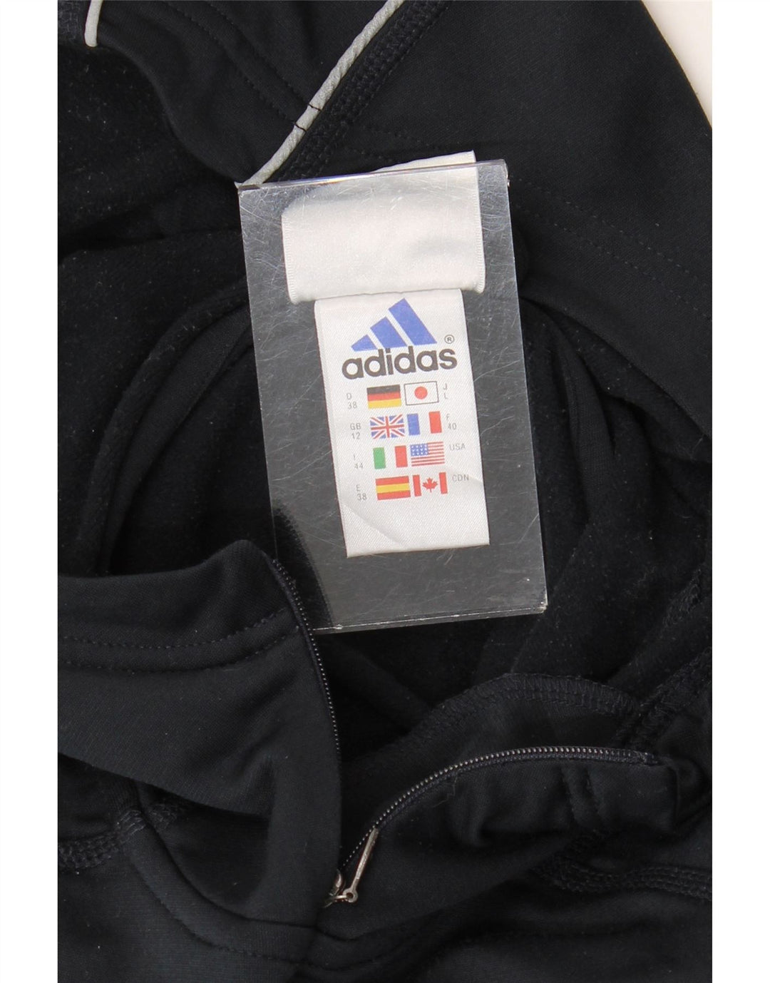 ADIDAS Womens Climawarm Zip Neck Hoodie Jumper UK 12 Medium  Navy Blue