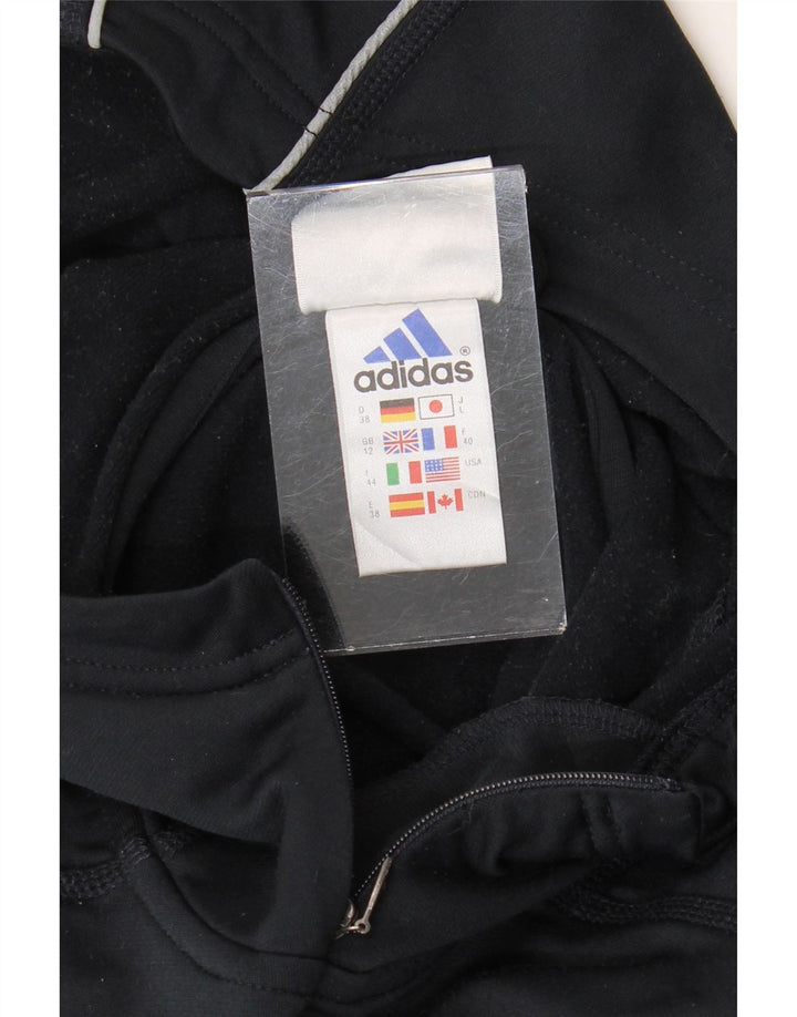ADIDAS Womens Climawarm Zip Neck Hoodie Jumper UK 12 Medium  Navy Blue