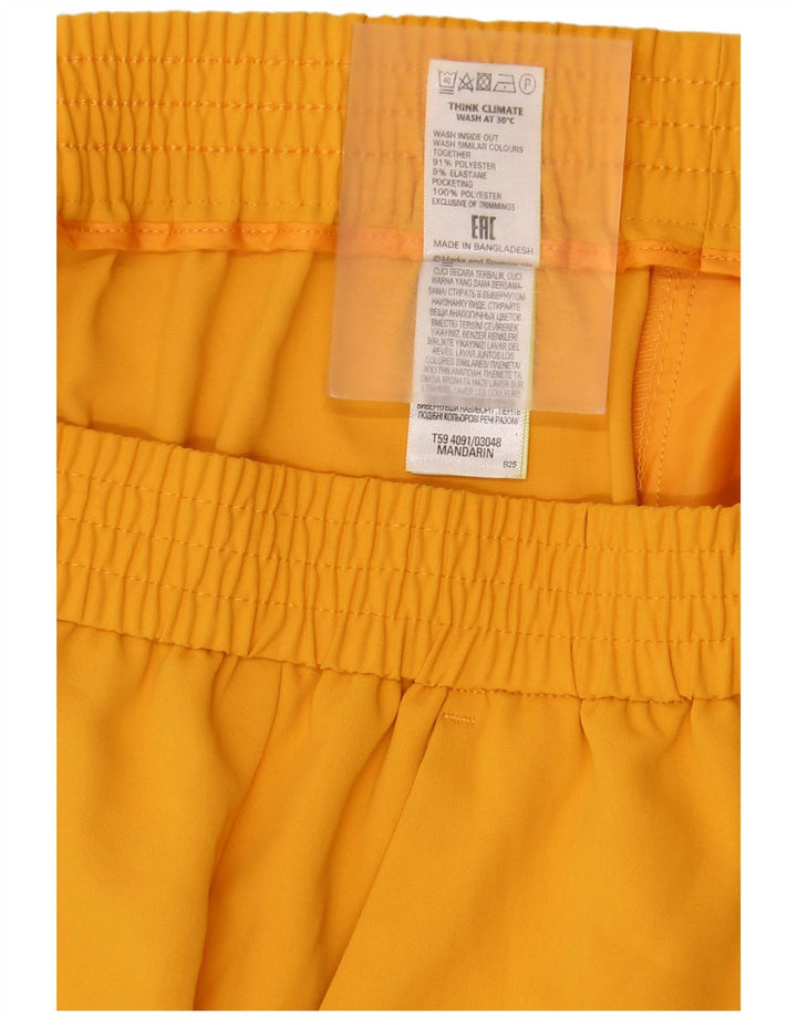 Marks & Spencer Womens Straight Skirt UK 16 Large W34 Yellow Polyester
